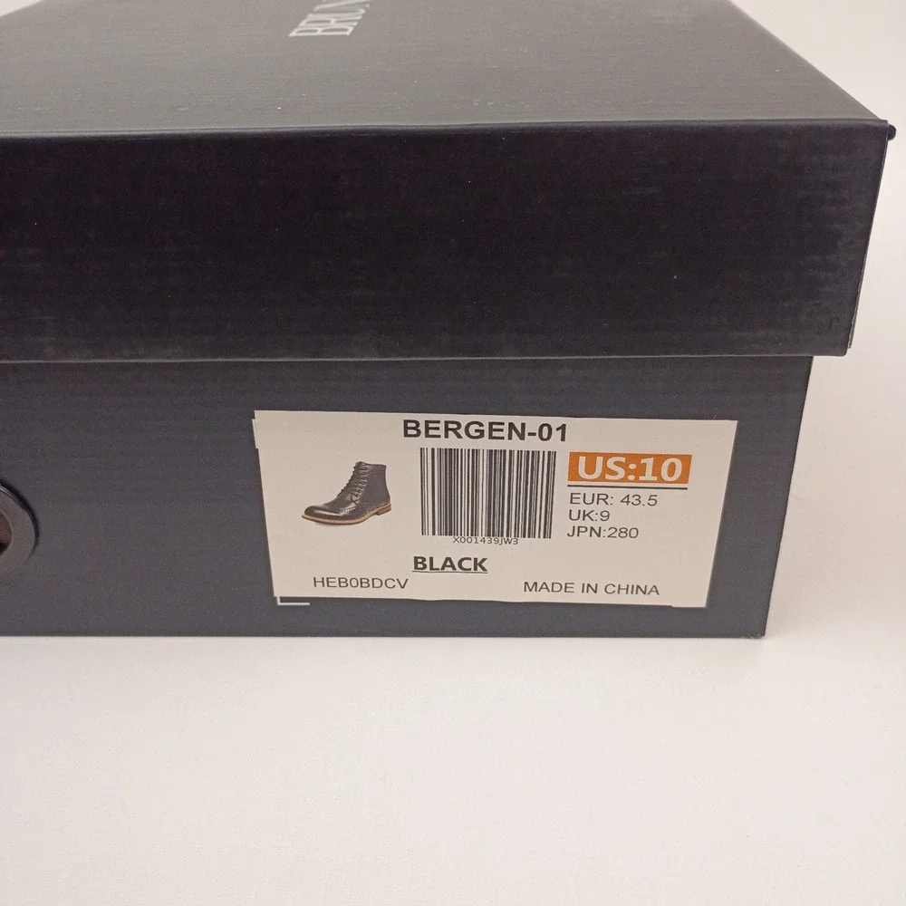 Bruno Marc Motorcycle BOOTS In Black Leather. Size 10 Men's/43.5 EU. Brand New